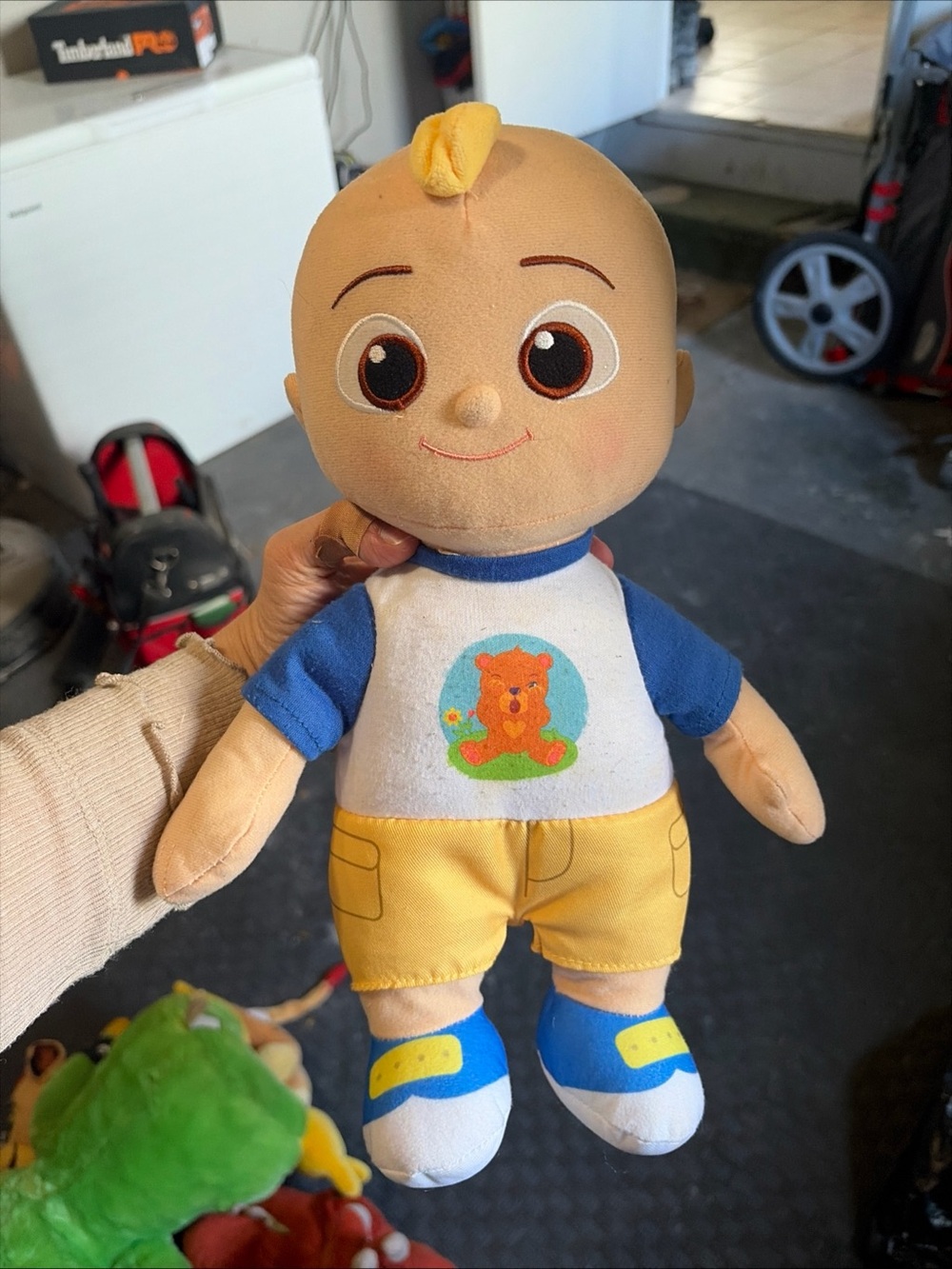 Plush cocomelon battery operated Baby Doll - Yellow & Blue Soft Toy